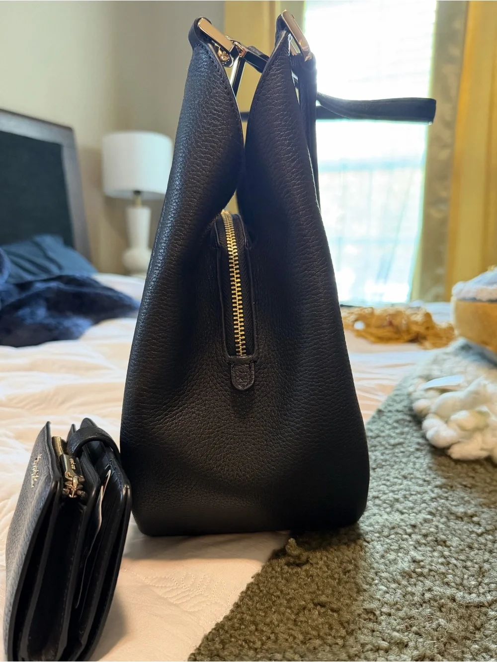 Kayla Large Triple Compartment Shoulder Bag with Matching Wallet